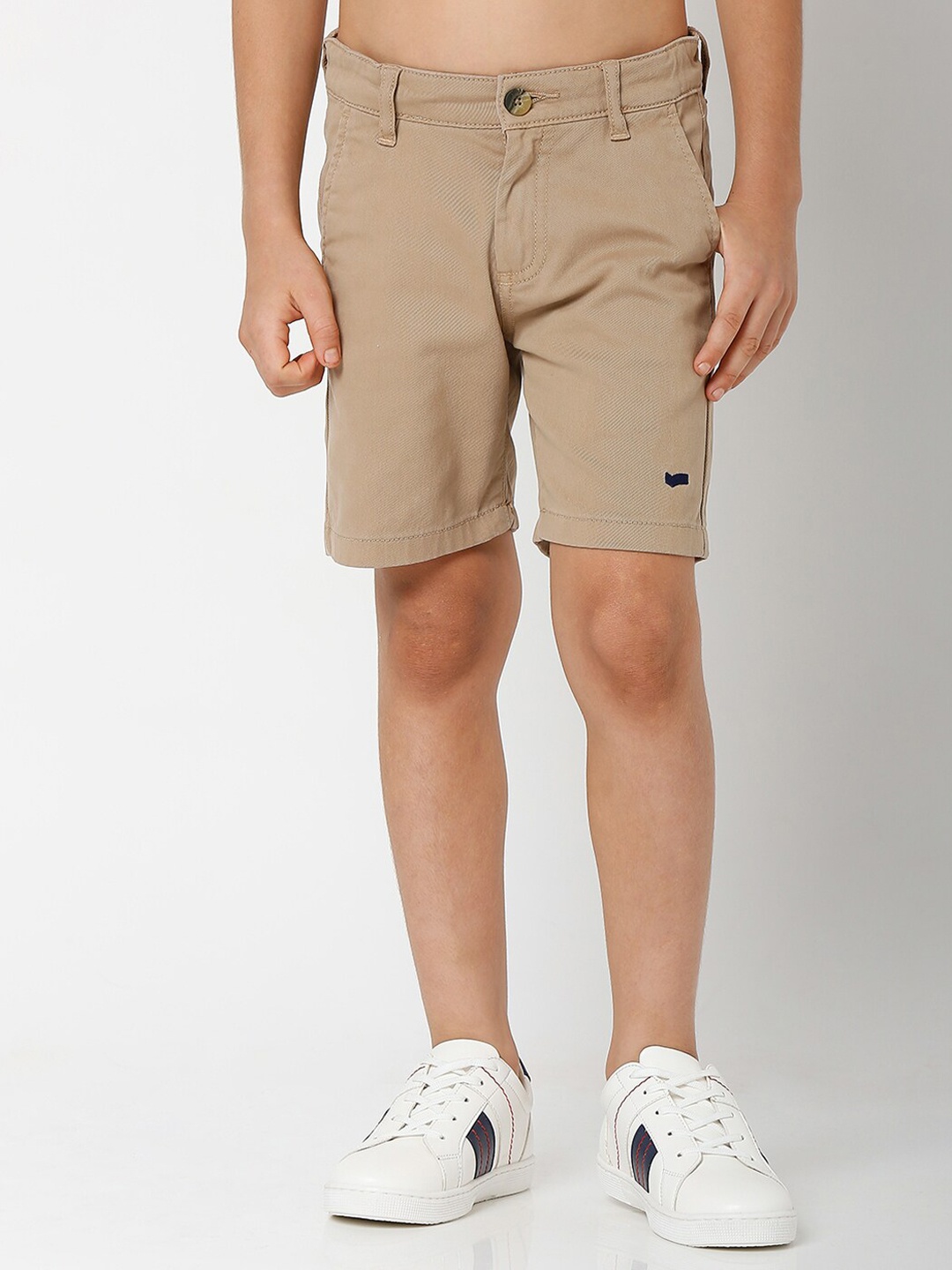 

GAS Boys Beige Slim Fit Chino Shorts