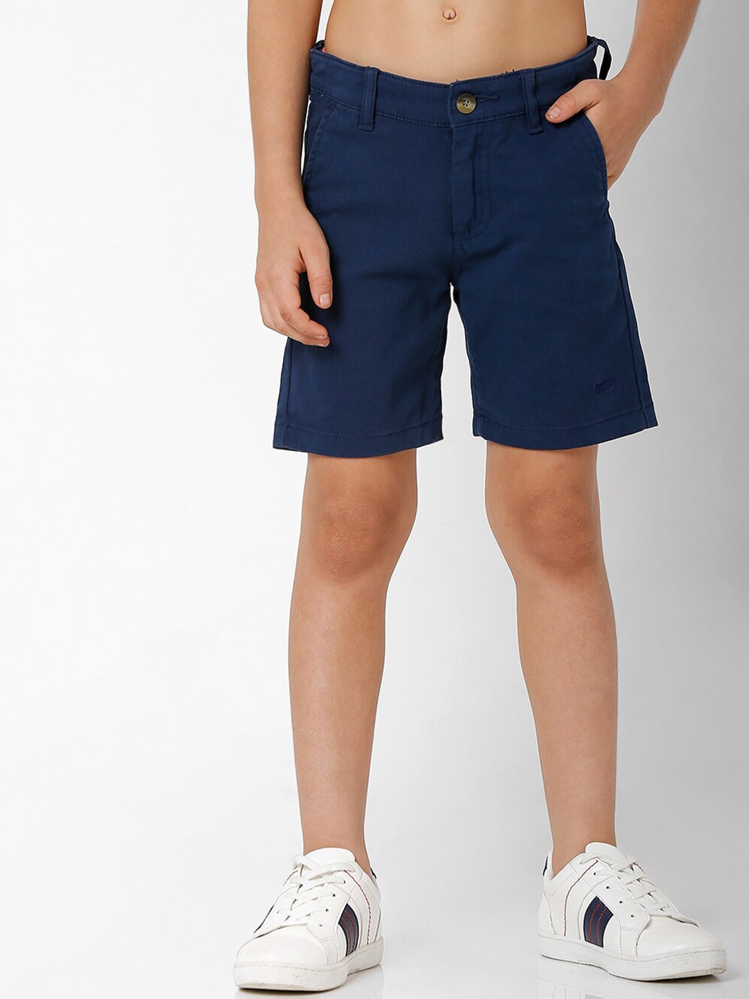 

GAS Boys Blue Slim Fit Cotton Sports Shorts