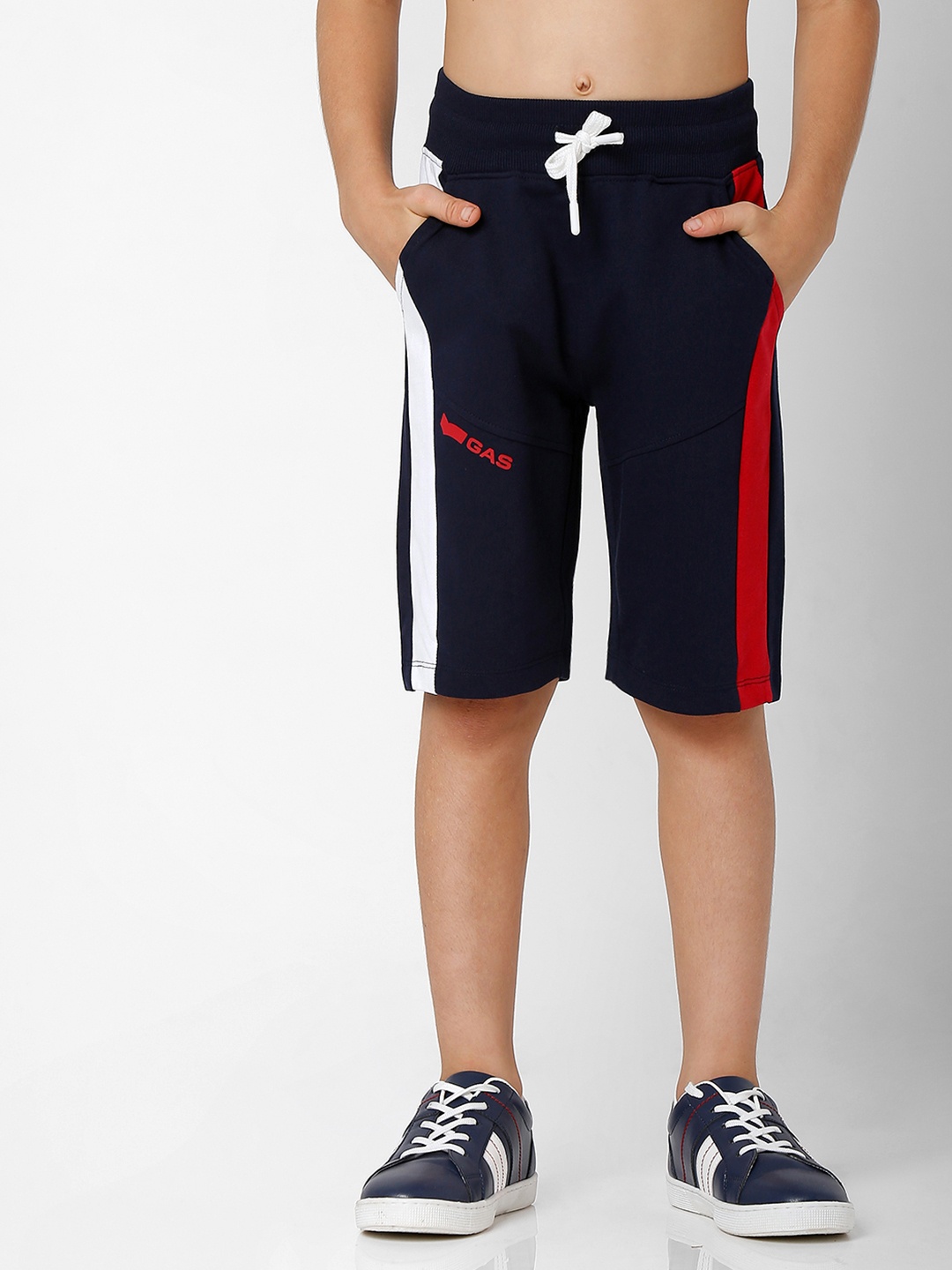 

GAS Boys Slim Fit Shorts, Navy blue