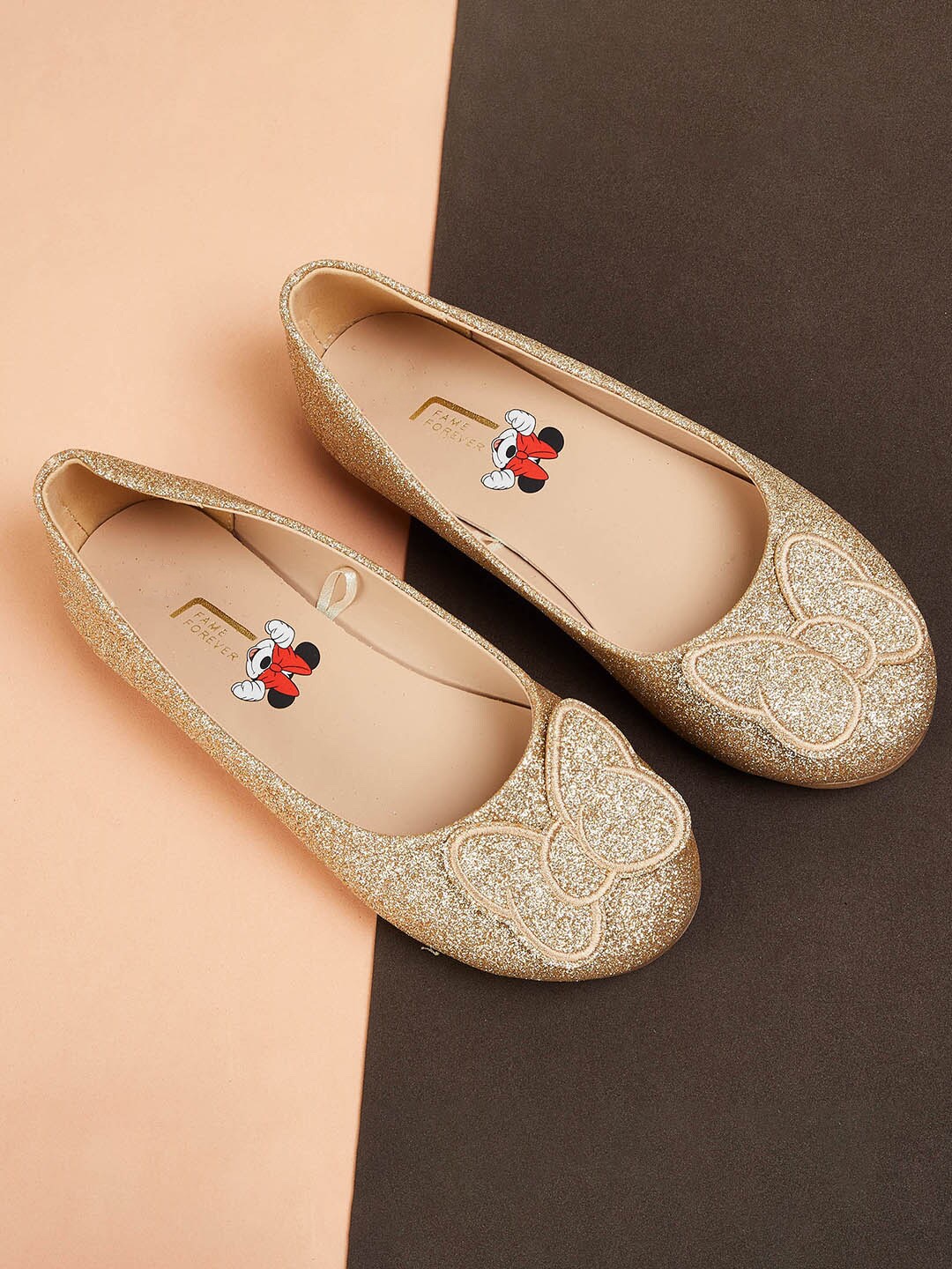 

Fame Forever by Lifestyle Girls Embellished Ballerinas Flats, Gold