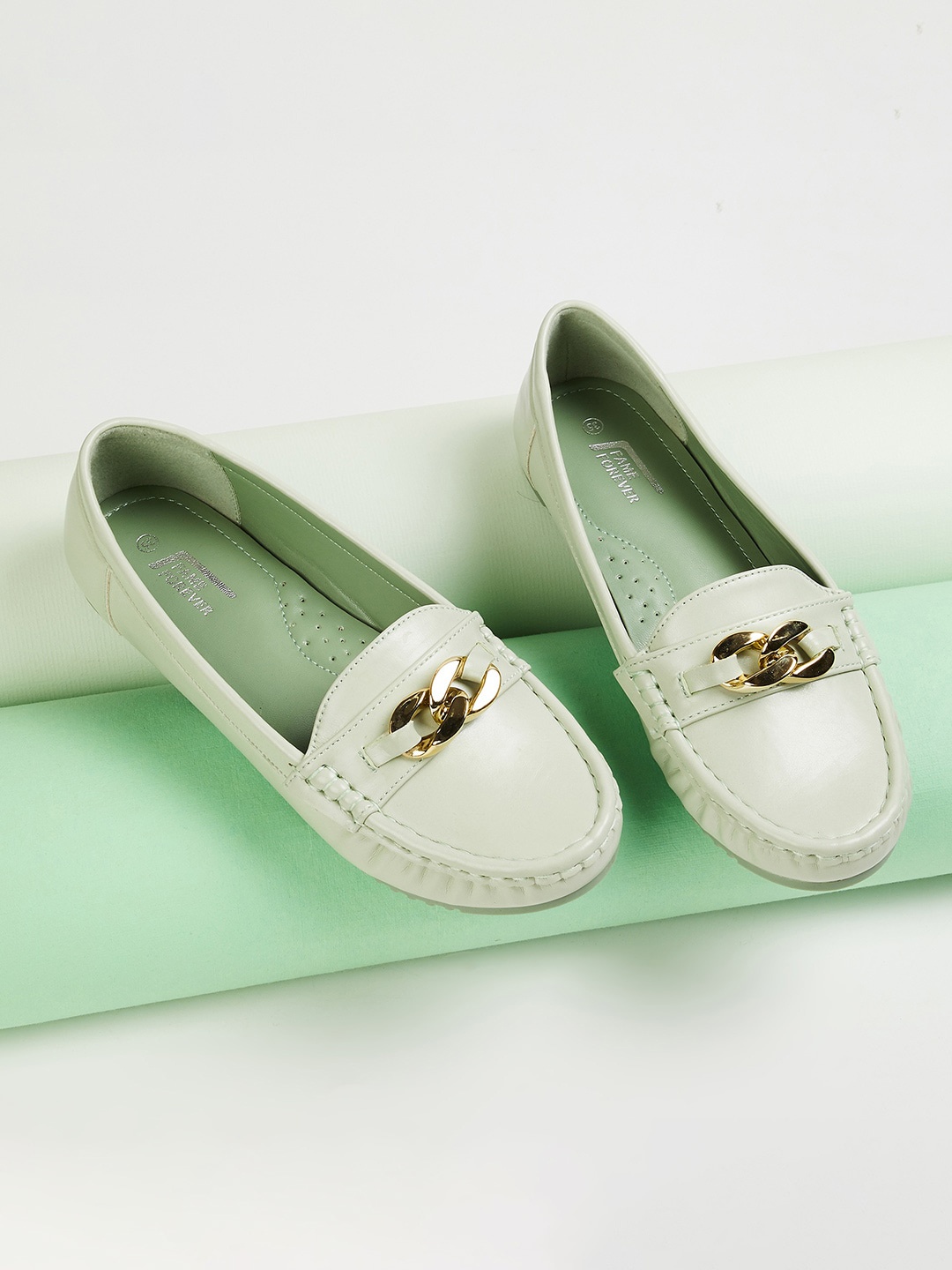 

Fame Forever by Lifestyle Girls PU Loafers, Green