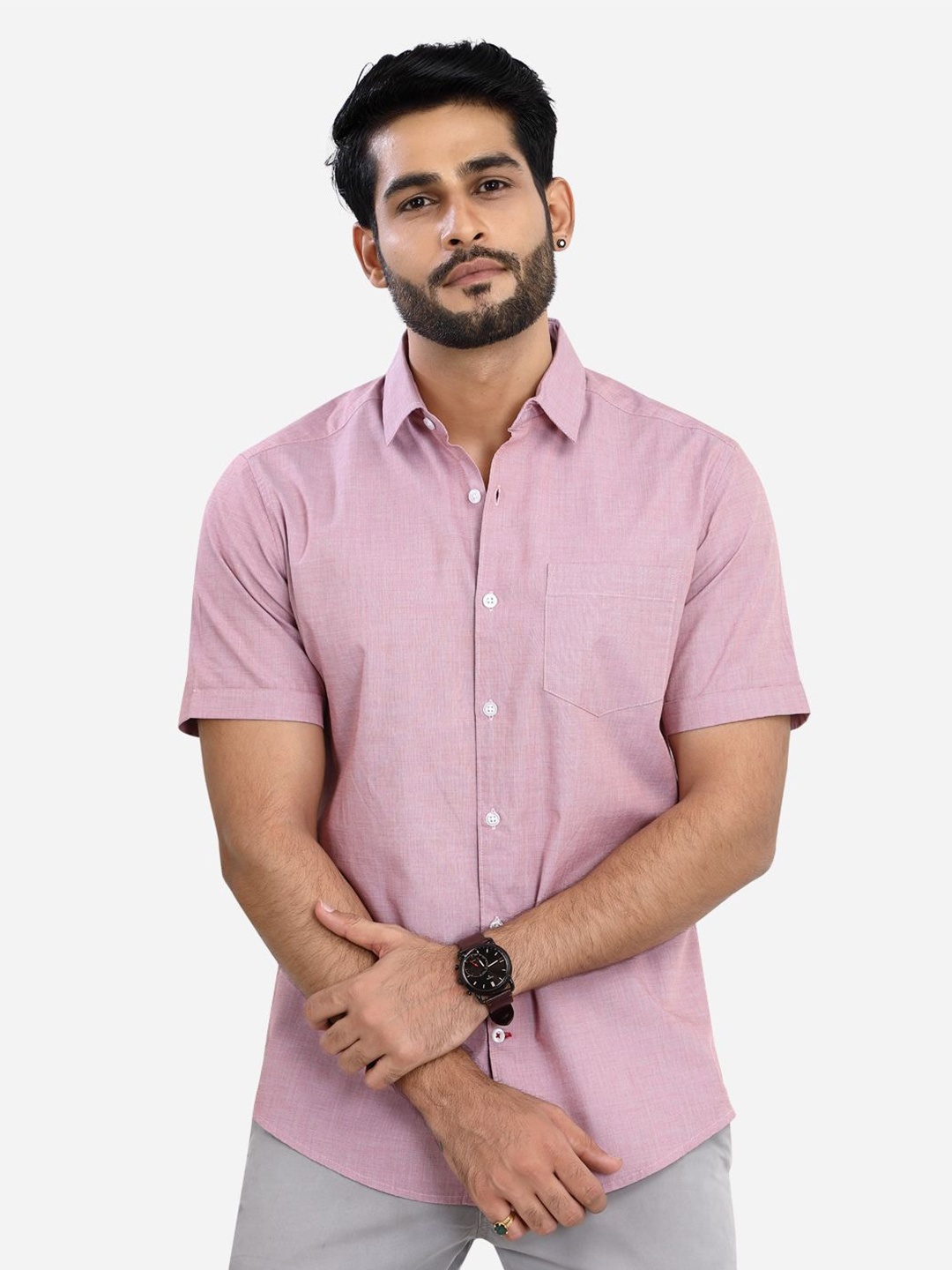 

VASTRADO Men Solid Casual Shirt, Pink