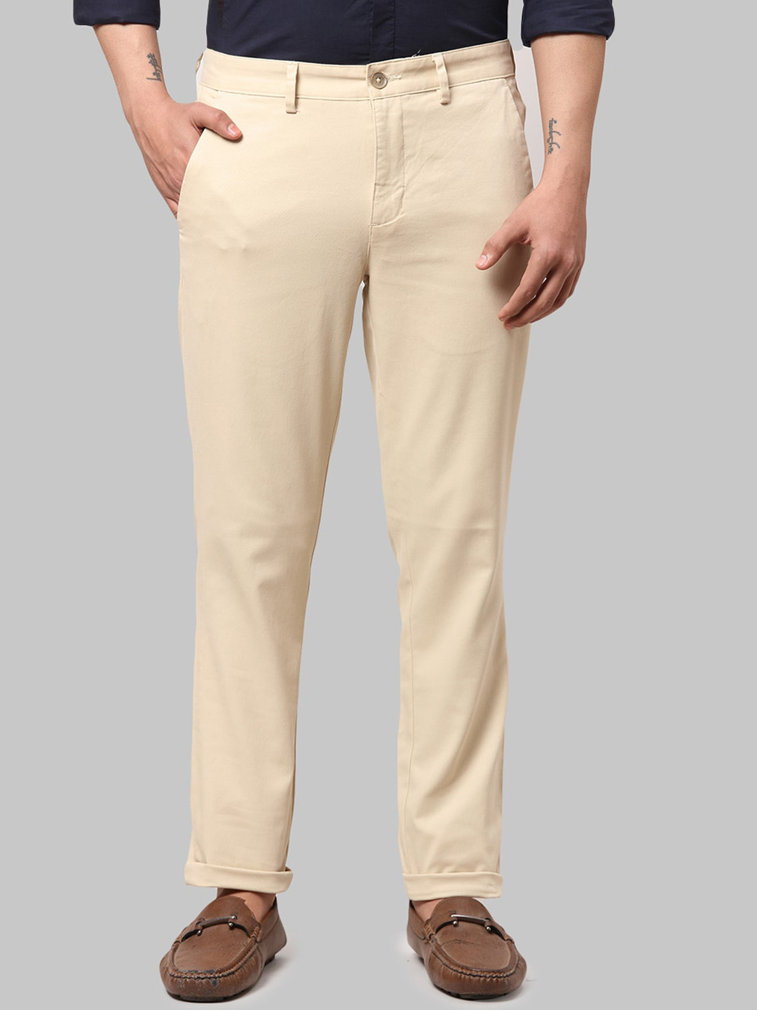 

Park Avenue Men Regular Fit Cotton Trouser, Beige
