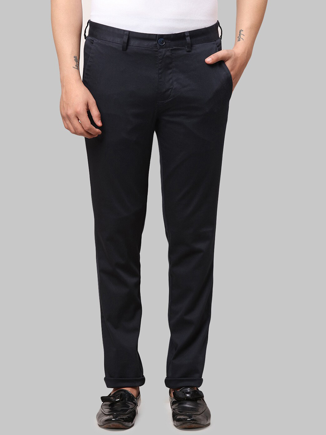 

Park Avenue Men Blue Cotton Trousers