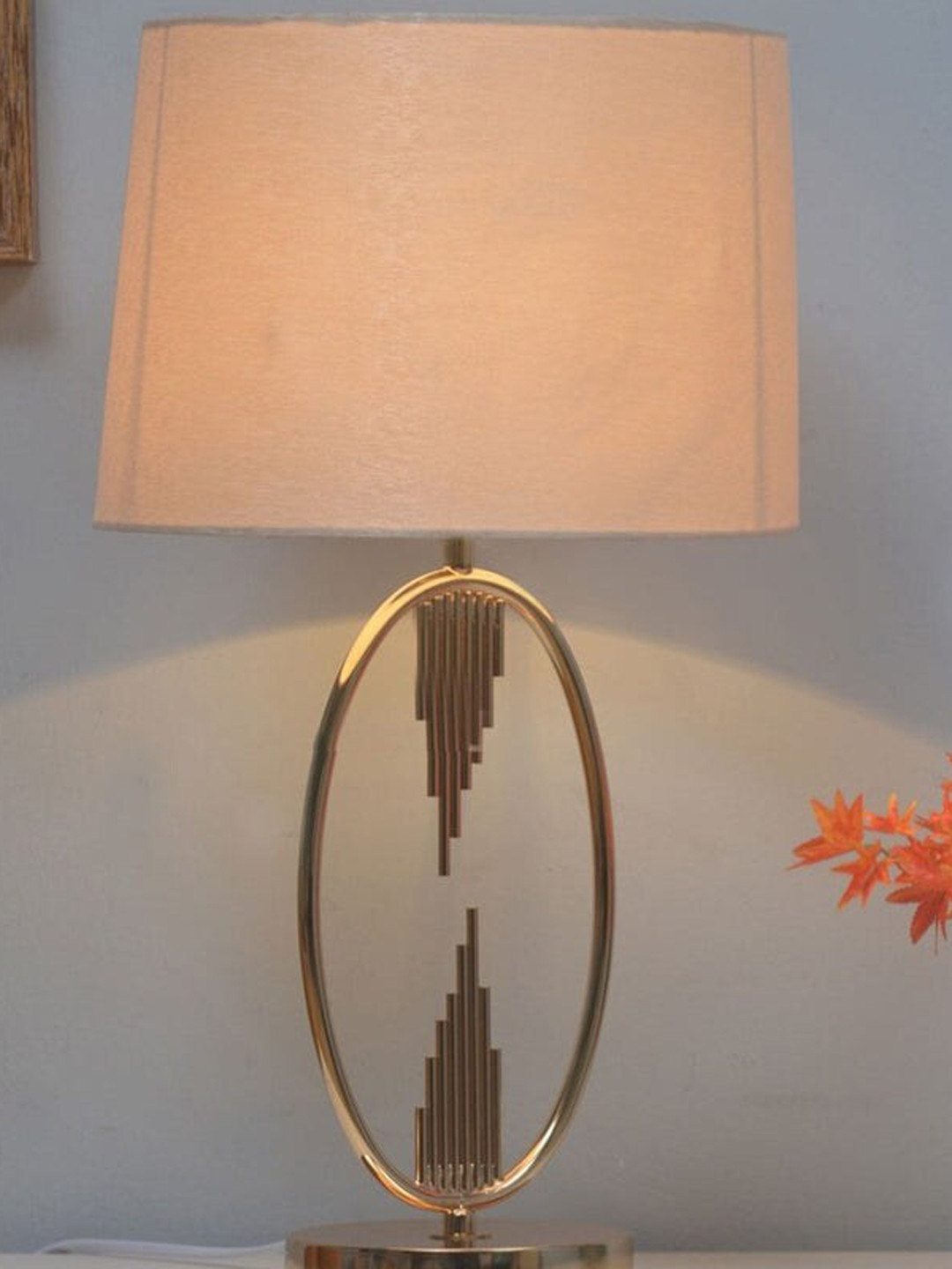 

Athome by Nilkamal Gold-Toned Contemporary Table Lamp