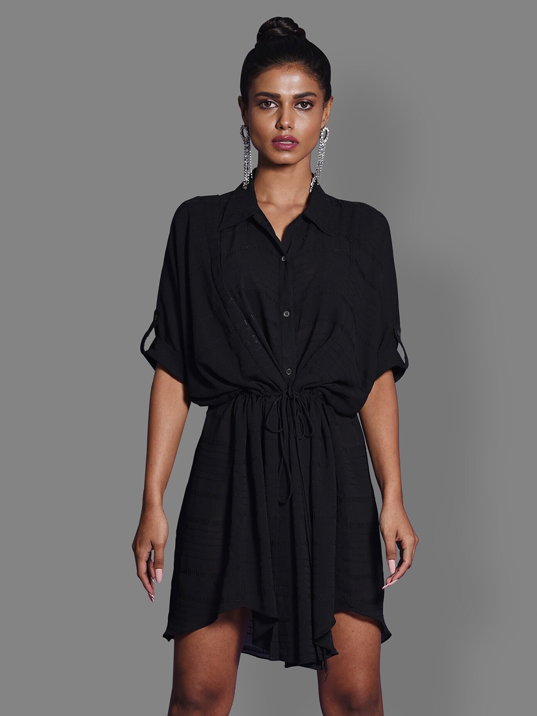 

MODWEE Black Shirt Dress