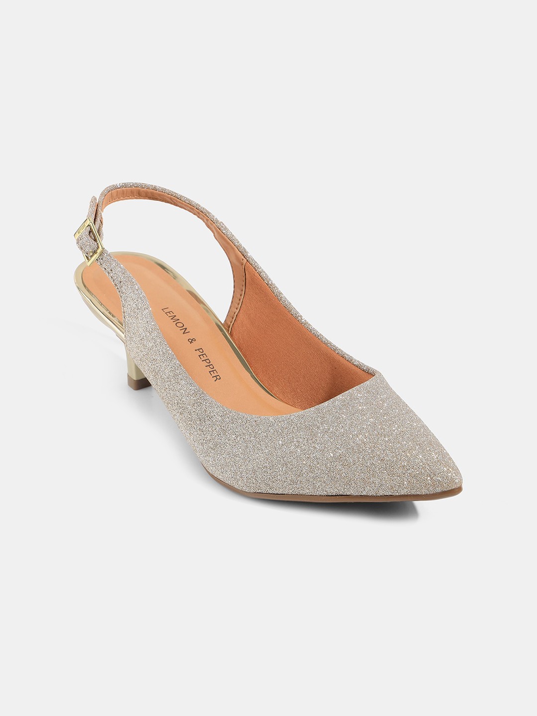 

LEMON & PEPPER Women Embellished Party Pumps, Gold