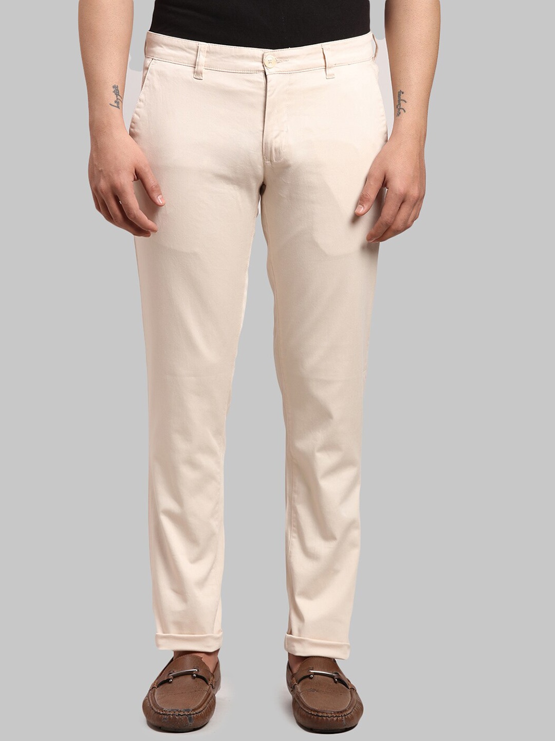 

Parx Men Tapered Fit Trouser, Beige