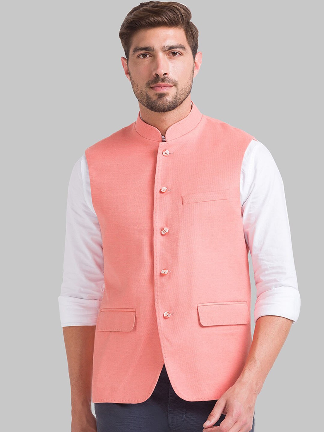 

Parx Men Nehru Jackets, Peach