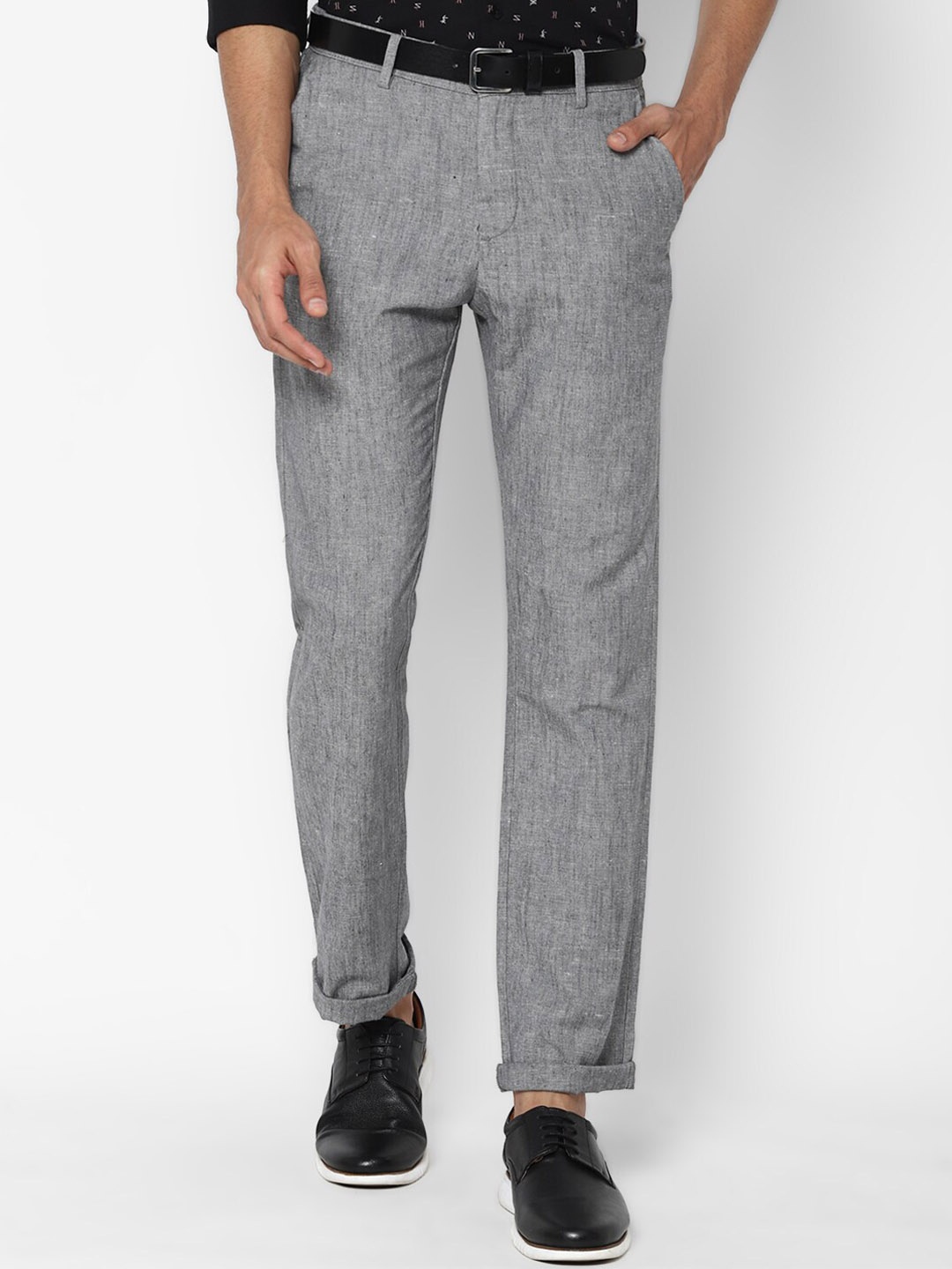 

Allen Solly Men Casual Cotton Trousers, Grey