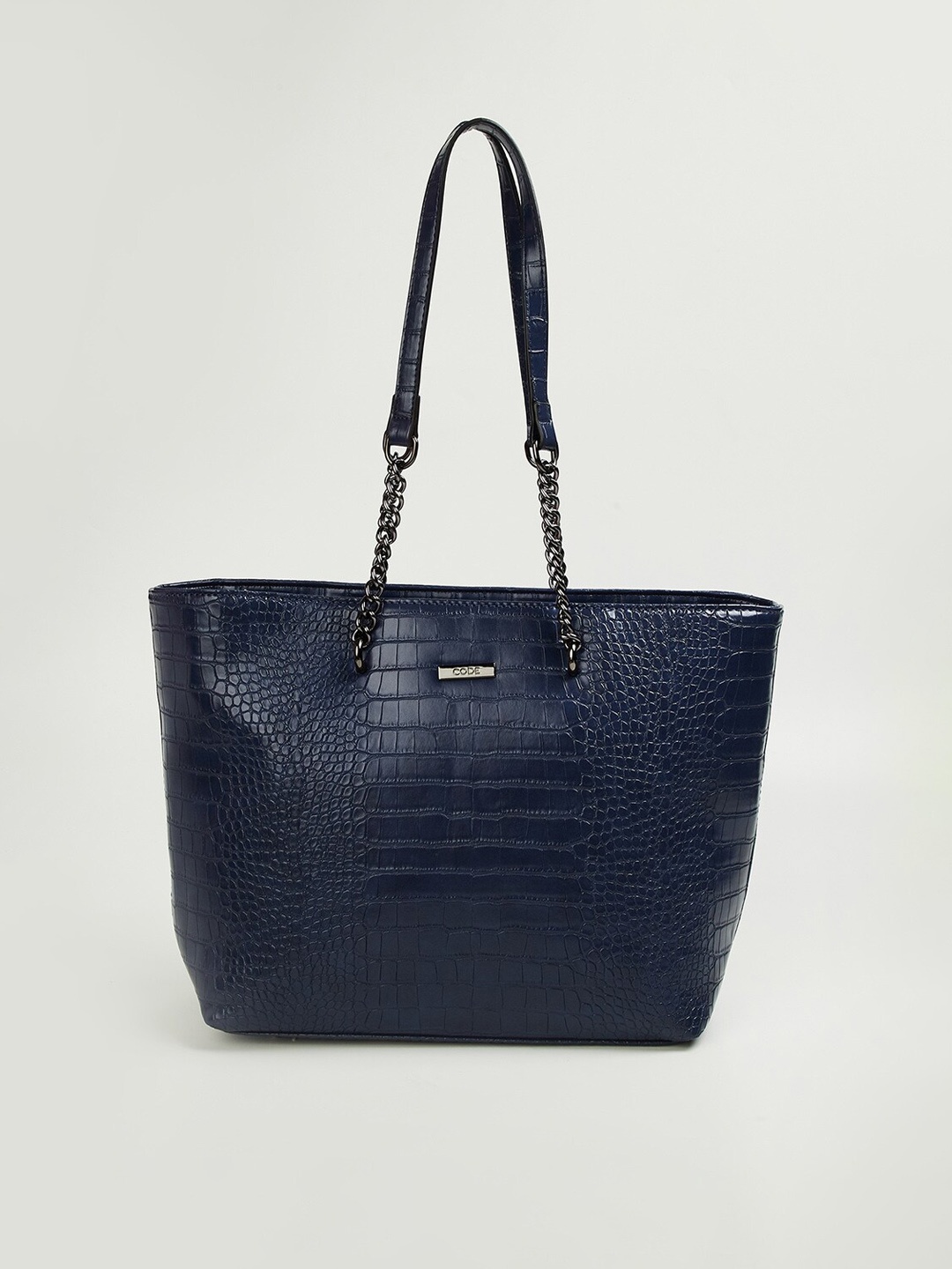 

CODE by Lifestyle Women Animal Textured Structured Shoulder Bag, Navy blue