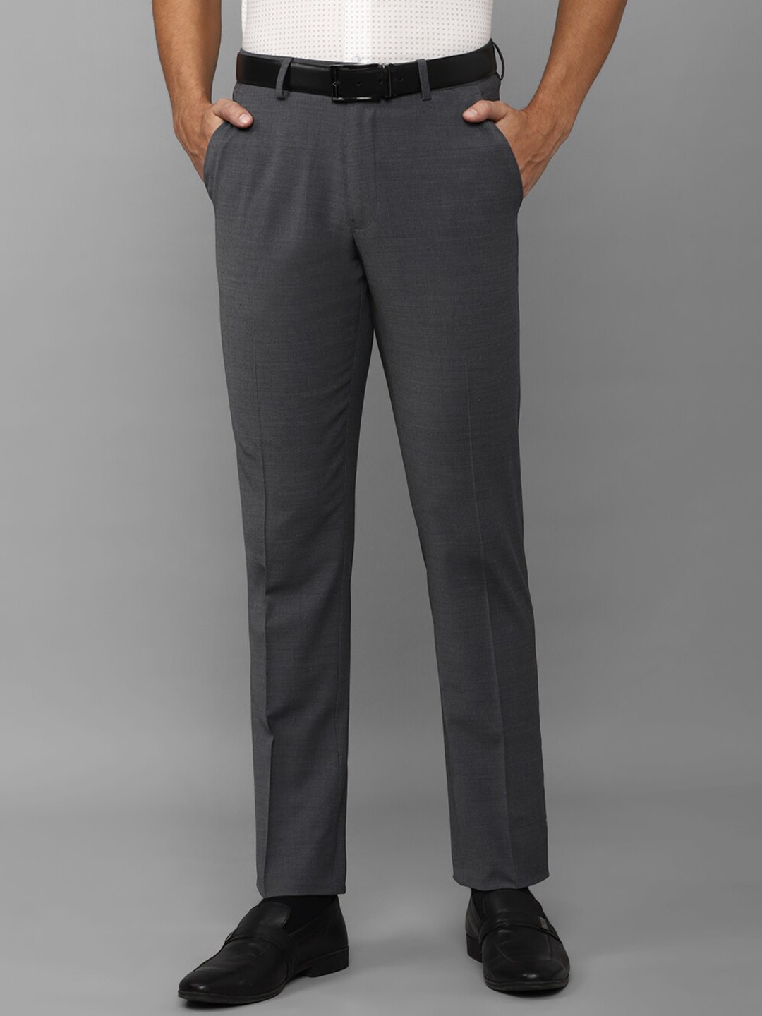 

Louis Philippe Men Slim Fit Formal Trouser, Charcoal
