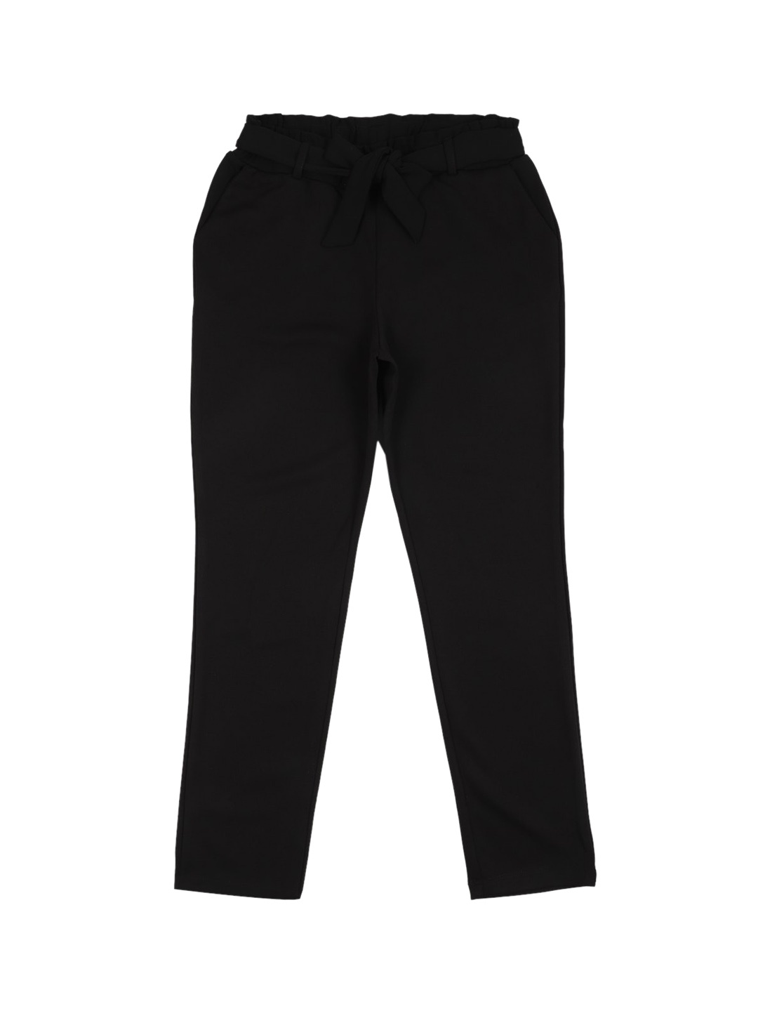 

Peter England Girls Mid-rise Peg Trousers, Black