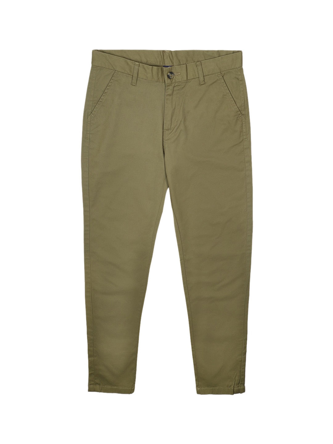 

Peter England Boys Chinos Pure Cotton Trousers, Olive