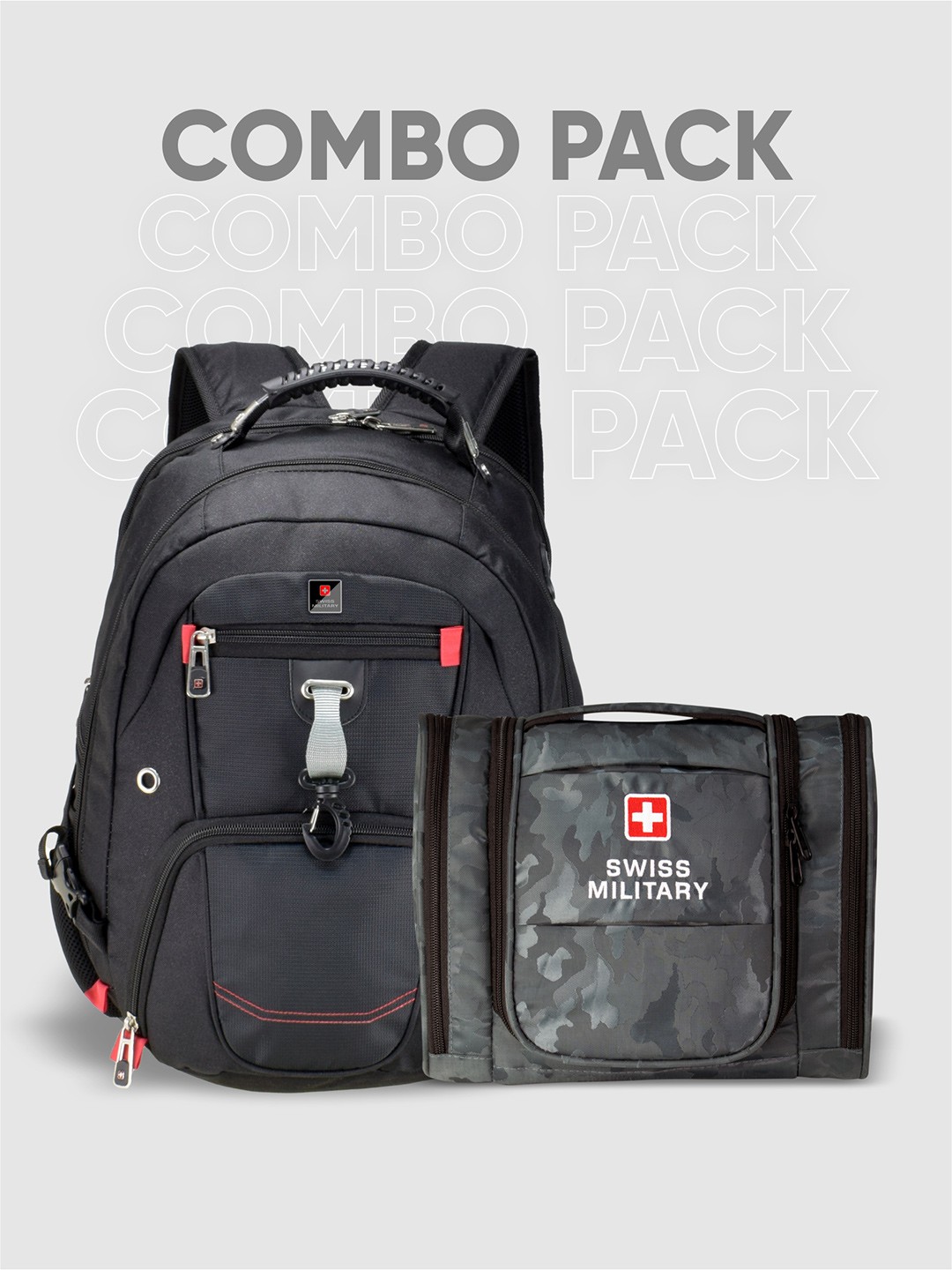 

SWISS MILITARY Backpack with Earphone Gate, Black