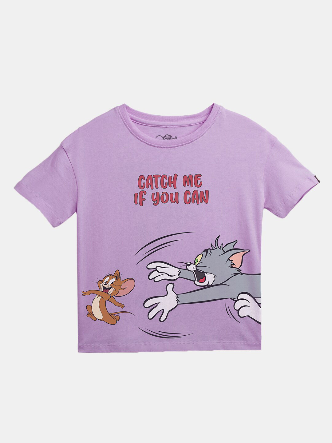 

The Souled Store Boys Printed Cotton Oversized T-shirt, Lavender