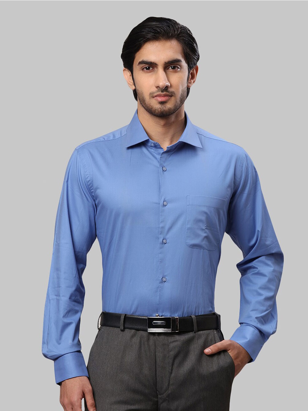 

Raymond Men Regular Fit Formal Shirt, Blue