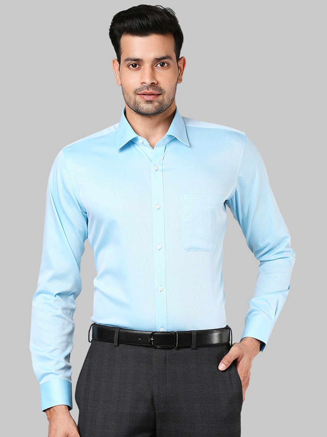 

Raymond Men Cotton Formal Shirt, Blue