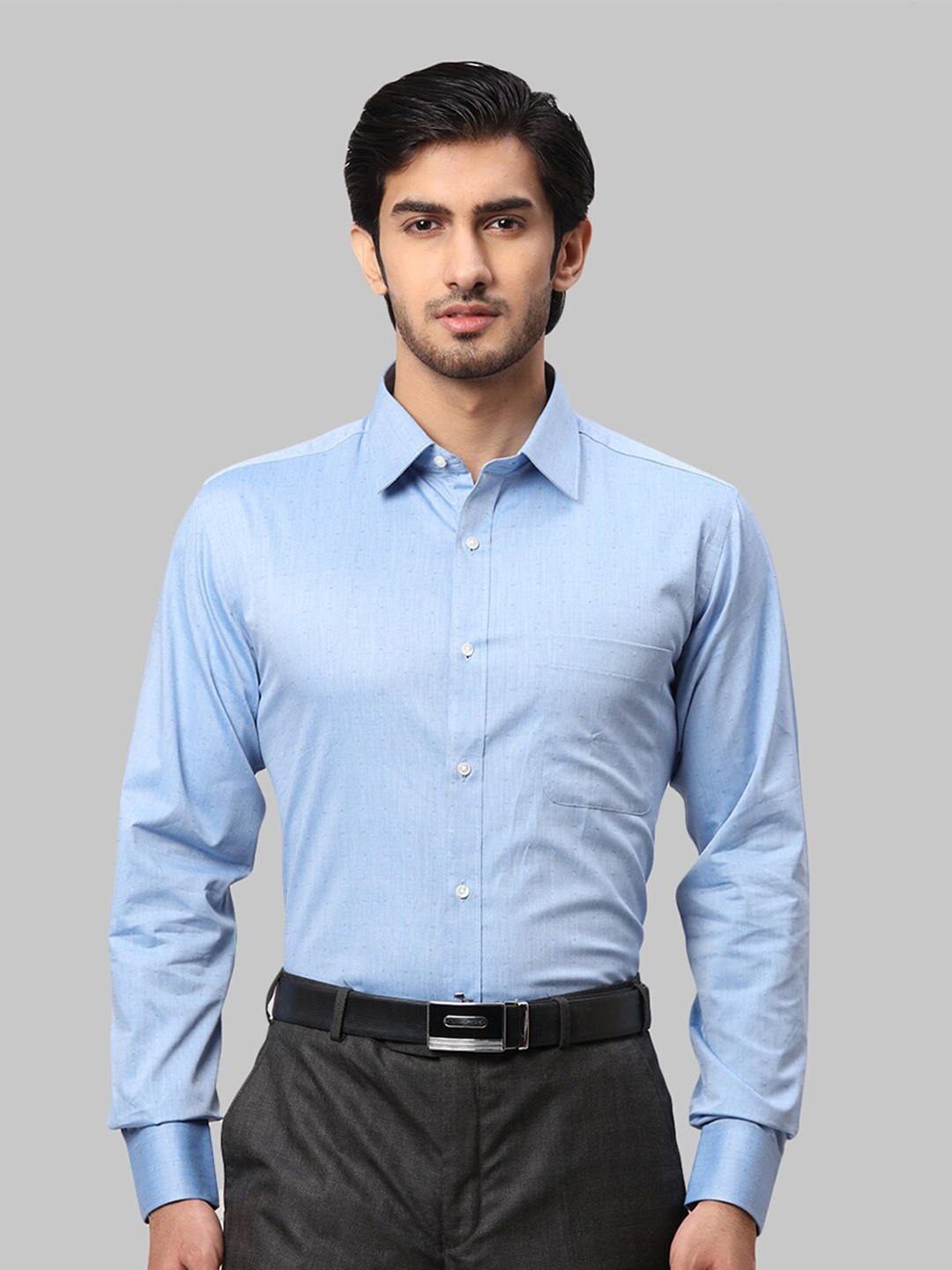

Raymond Men Slim Fit Cotton Formal Shirt, Blue