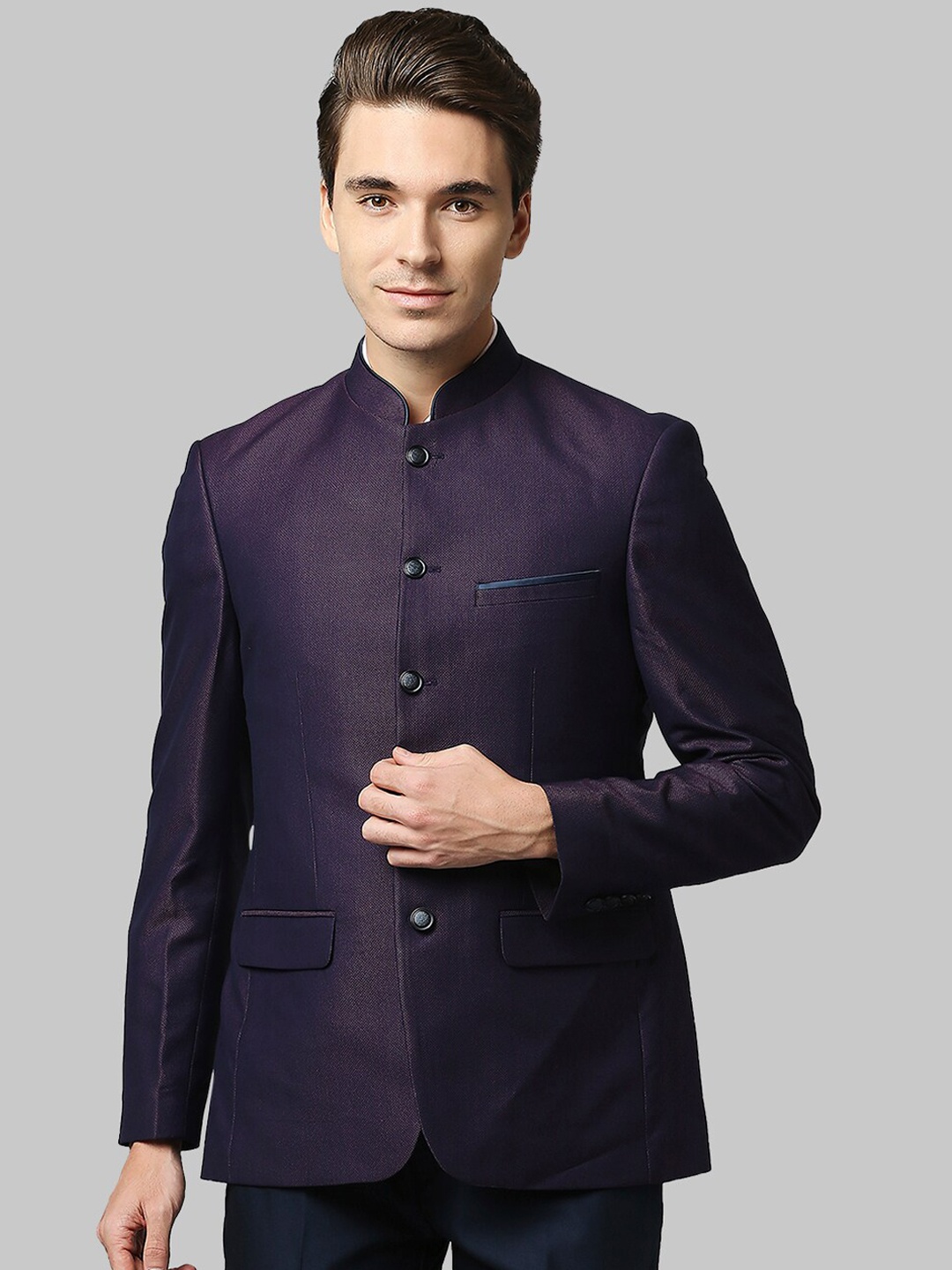 

Raymond Men Bandhgala 2-Piece Suits, Purple
