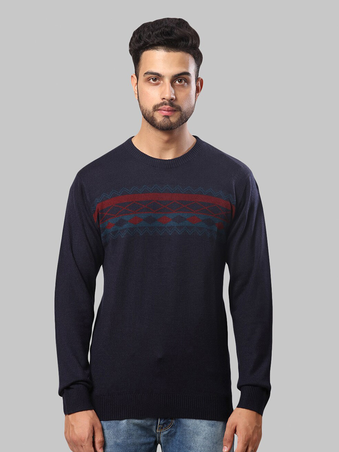 

Raymond Men Pullover Sweater, Navy blue