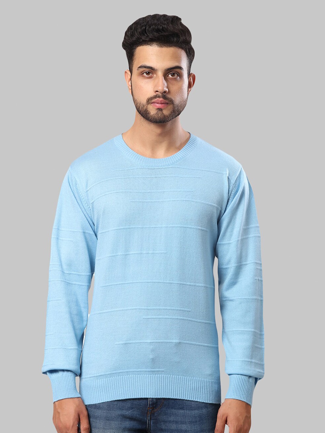 

Raymond Men Striped Pullover Sweater, Blue