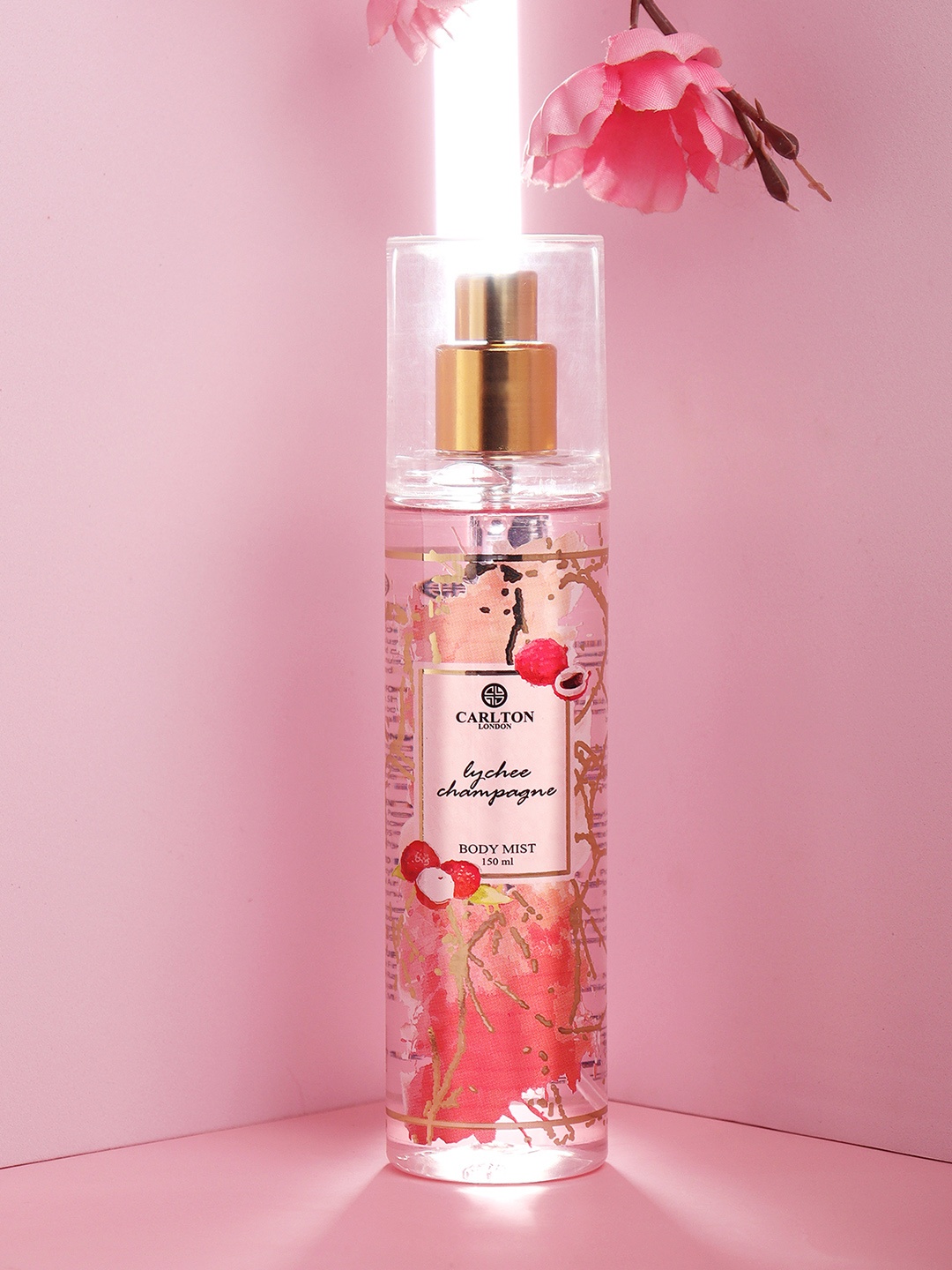 

Carlton London Women Lychee Champagne Perfumed Body Mist - 150ml, Pink