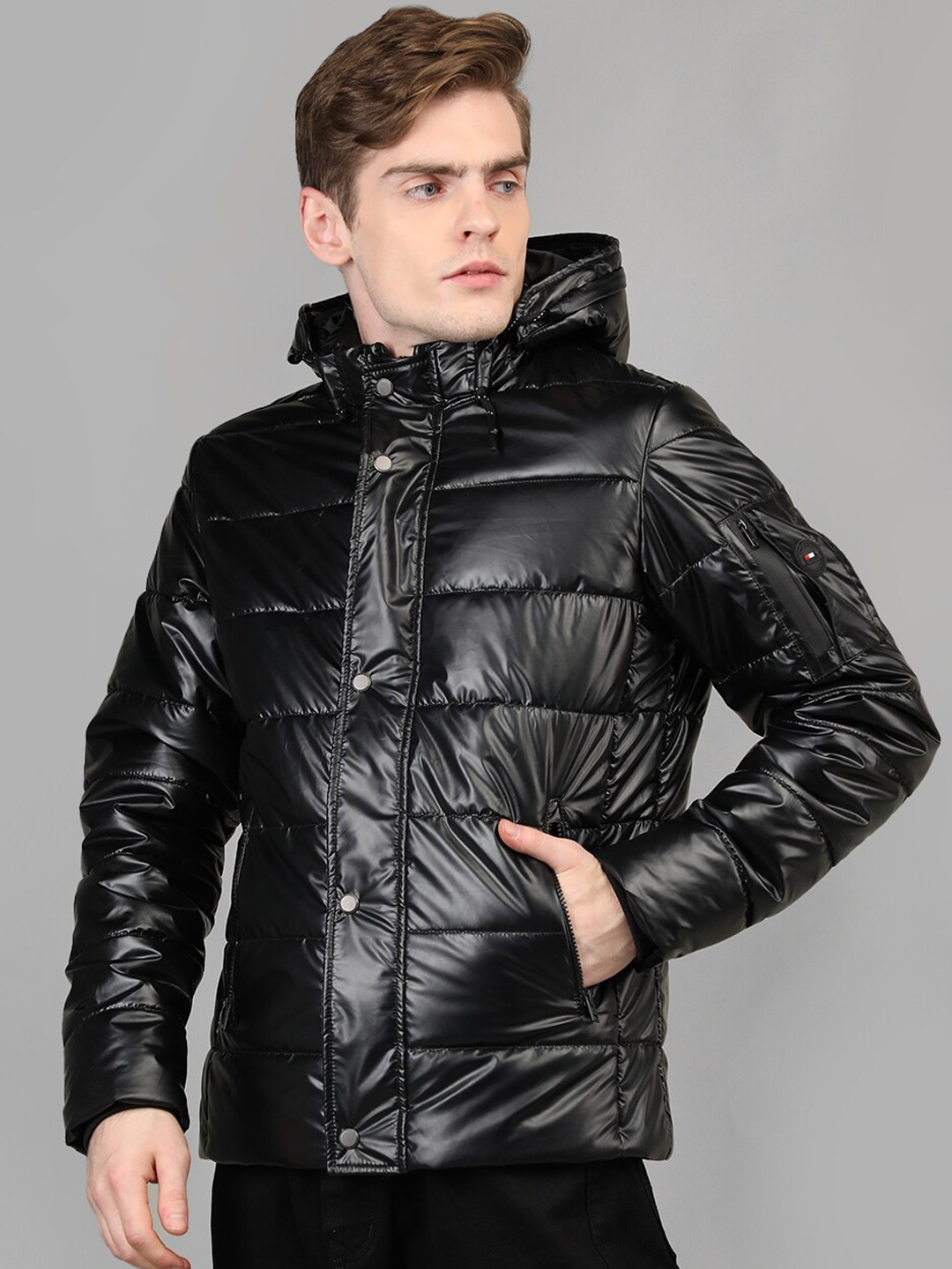 

LURE URBAN Men Polyester Outdoor Biker Jacket, Black