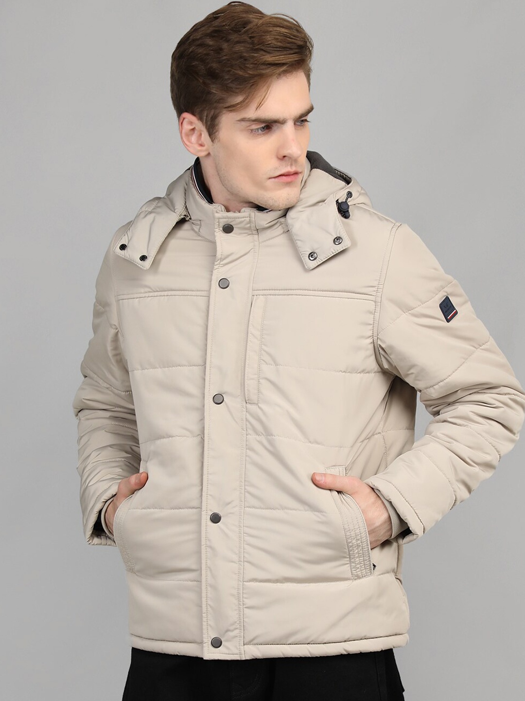 

LURE URBAN Men Puffer Jacket, Beige
