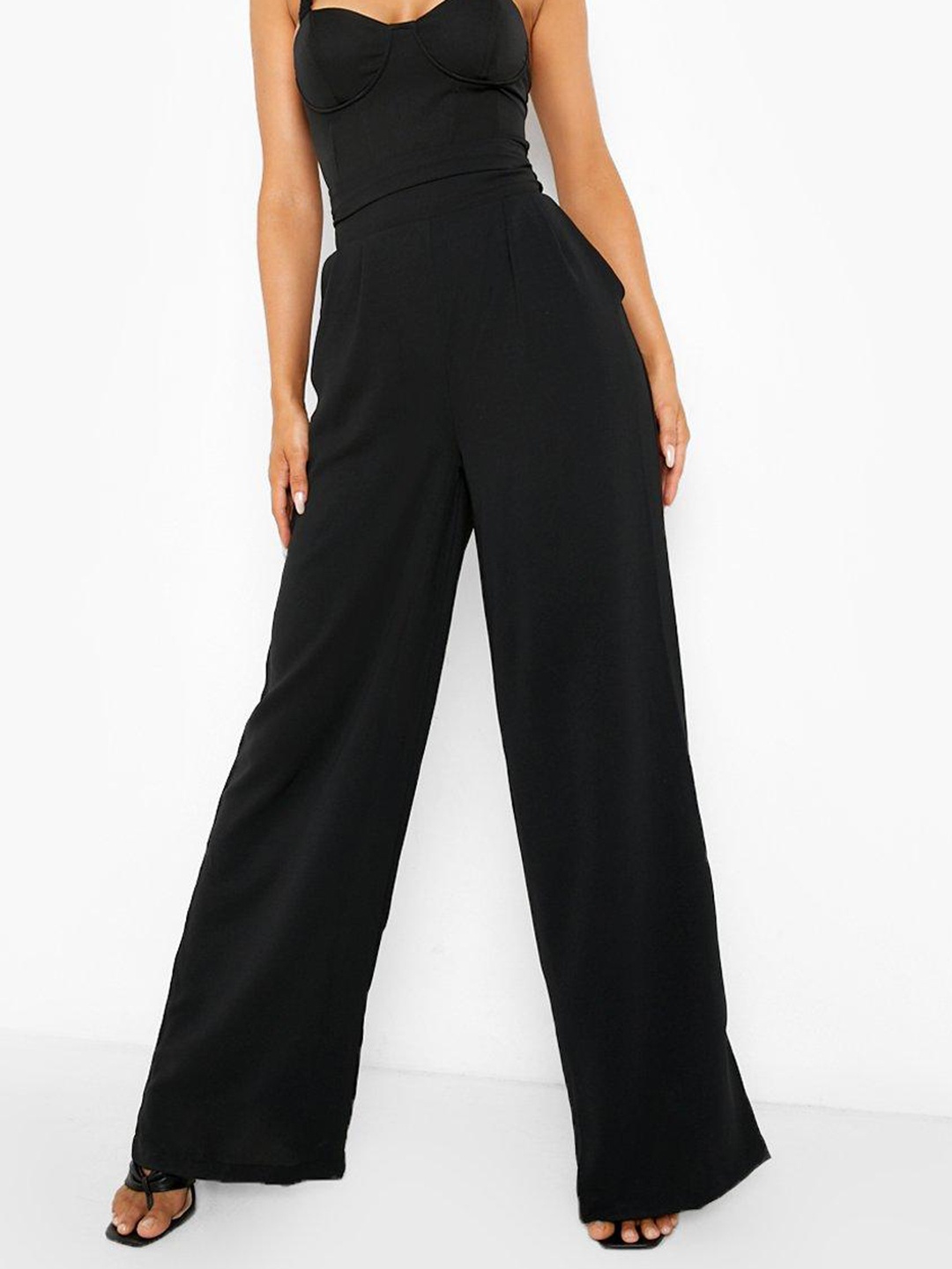 

Boohoo Women Wide Leg Trouser, Black