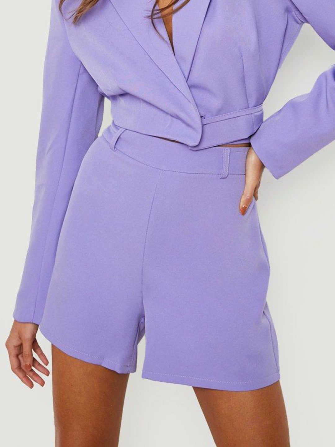 

Boohoo Women Tailored Shorts, Lavender