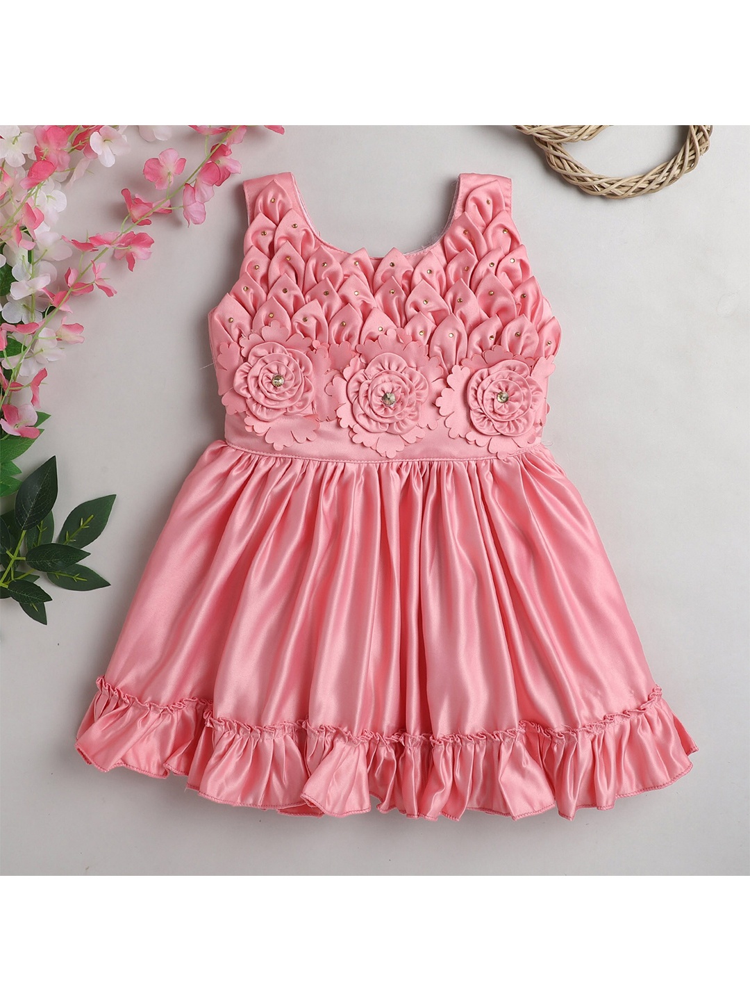 

The Magic Wand Girls Embellished Dress, Pink