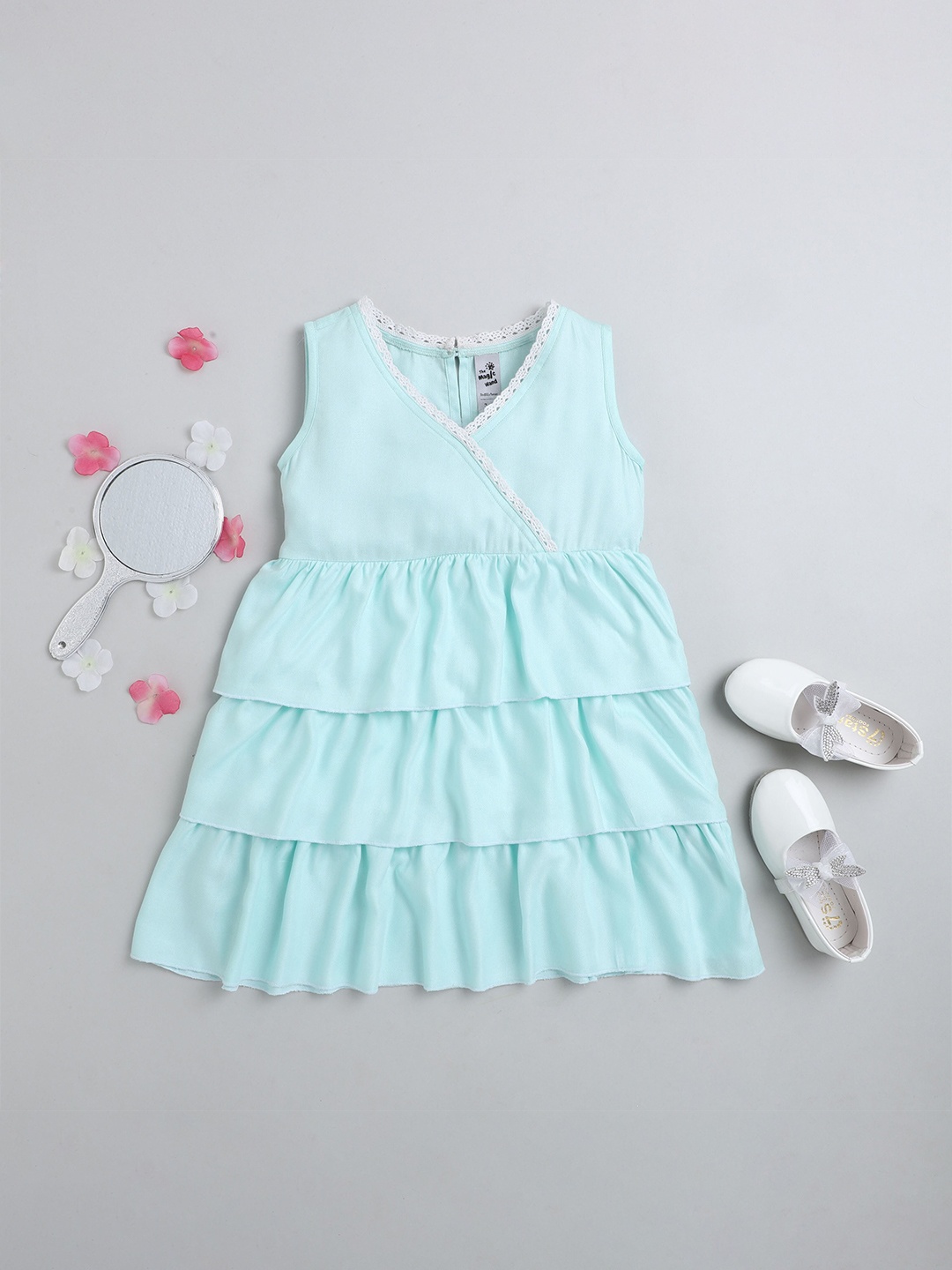 

The Magic Wand Wrap Layered Dress, Blue