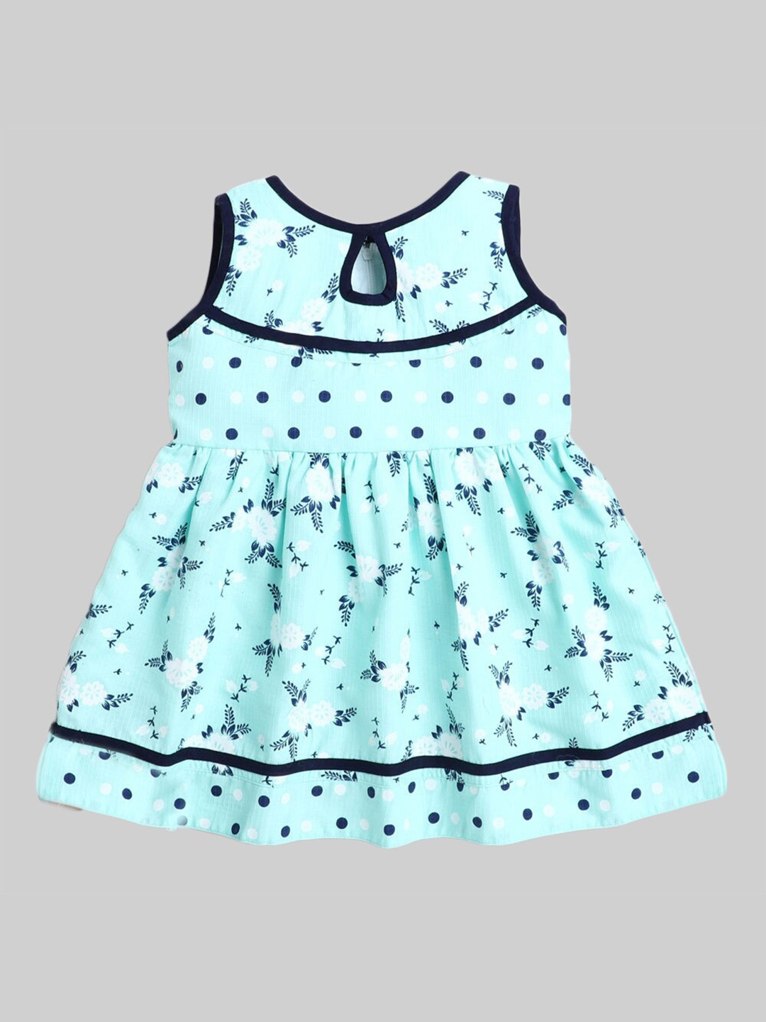 

The Magic Wand Floral Cotton Dress, Turquoise blue