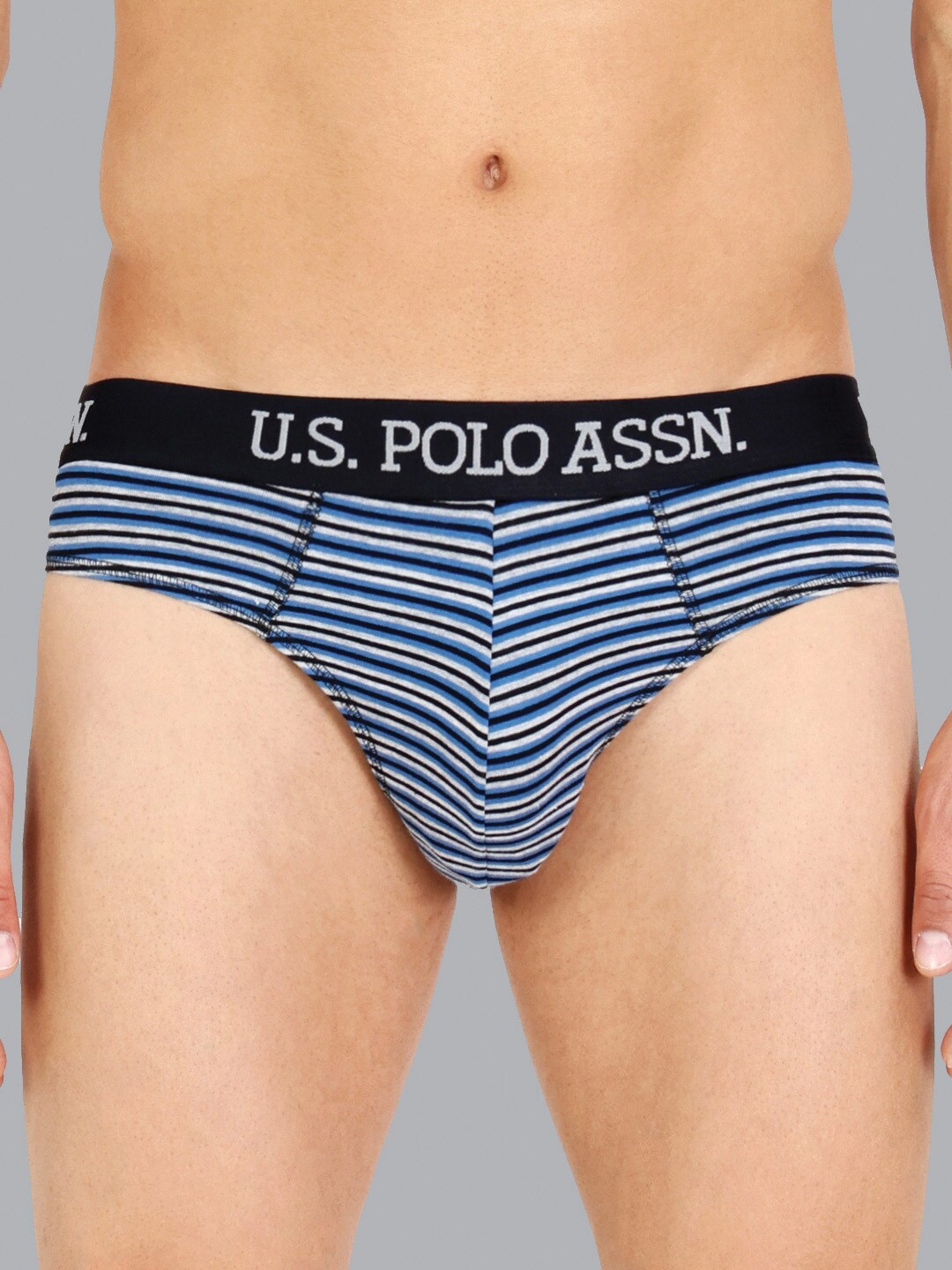 

U.S. Polo Assn. Men Assorted Striped Cotton Basic Briefs I001615P1