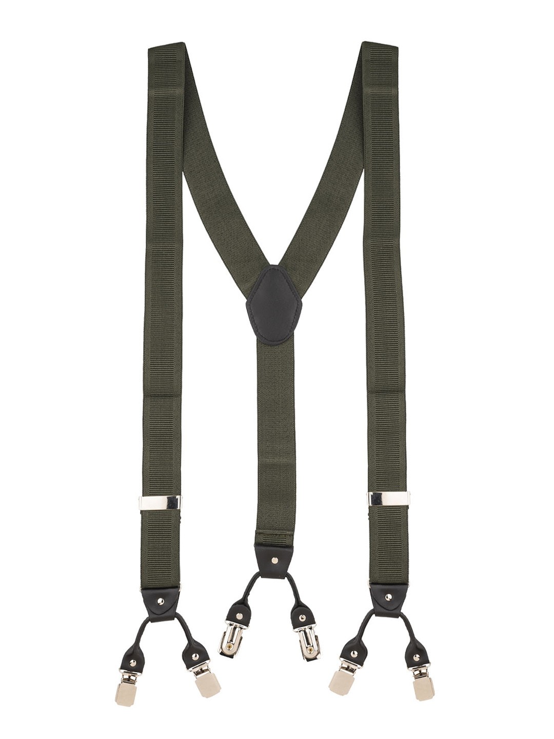 

The Tie Hub Men Clip On Suspenders, Green