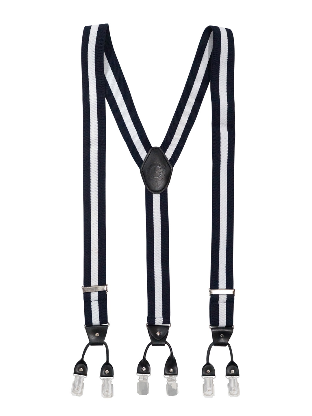 

The Tie Hub Men Patterned Clip On Suspenders, Blue