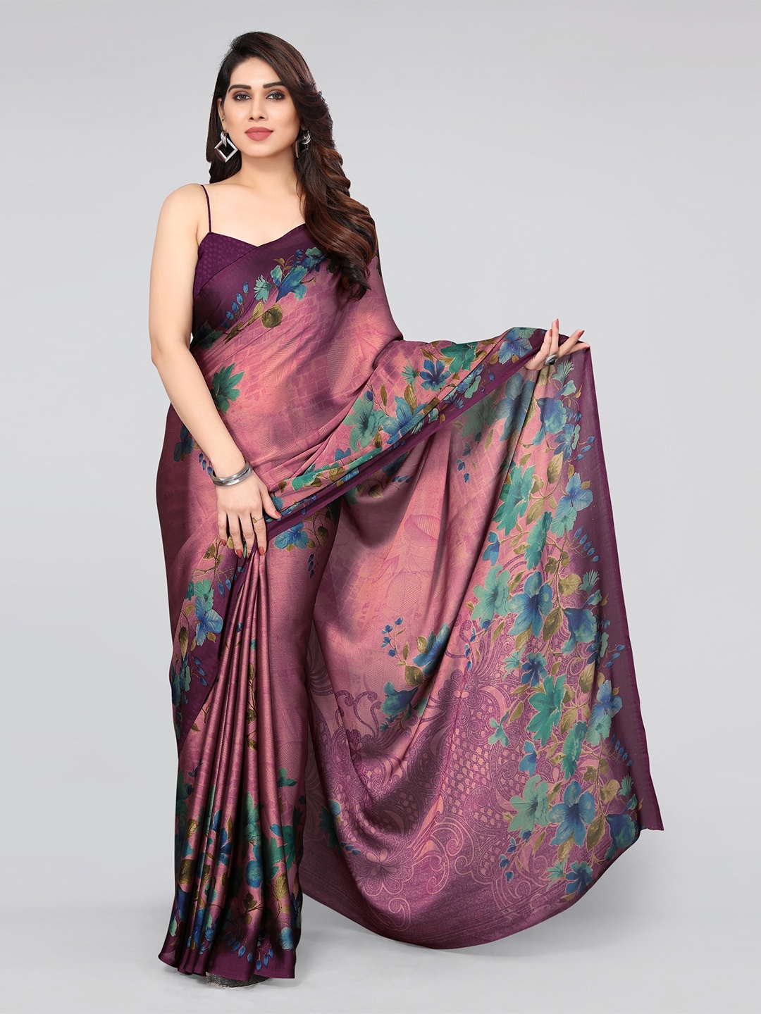 

KALINI Floral Saree, Pink