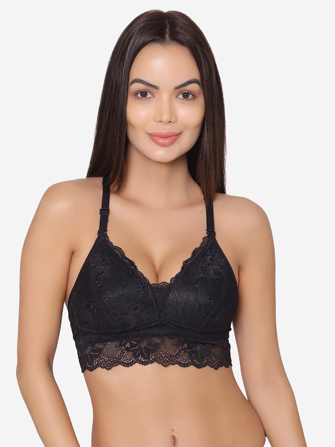 

GROVERSONS Paris Beauty Bralette Bra Lightly Padded, Black