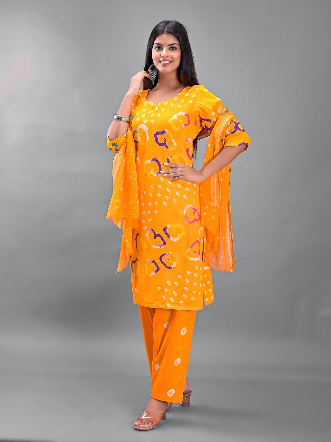 

Apratim Women Dyed Unstitched Dress Material, Yellow
