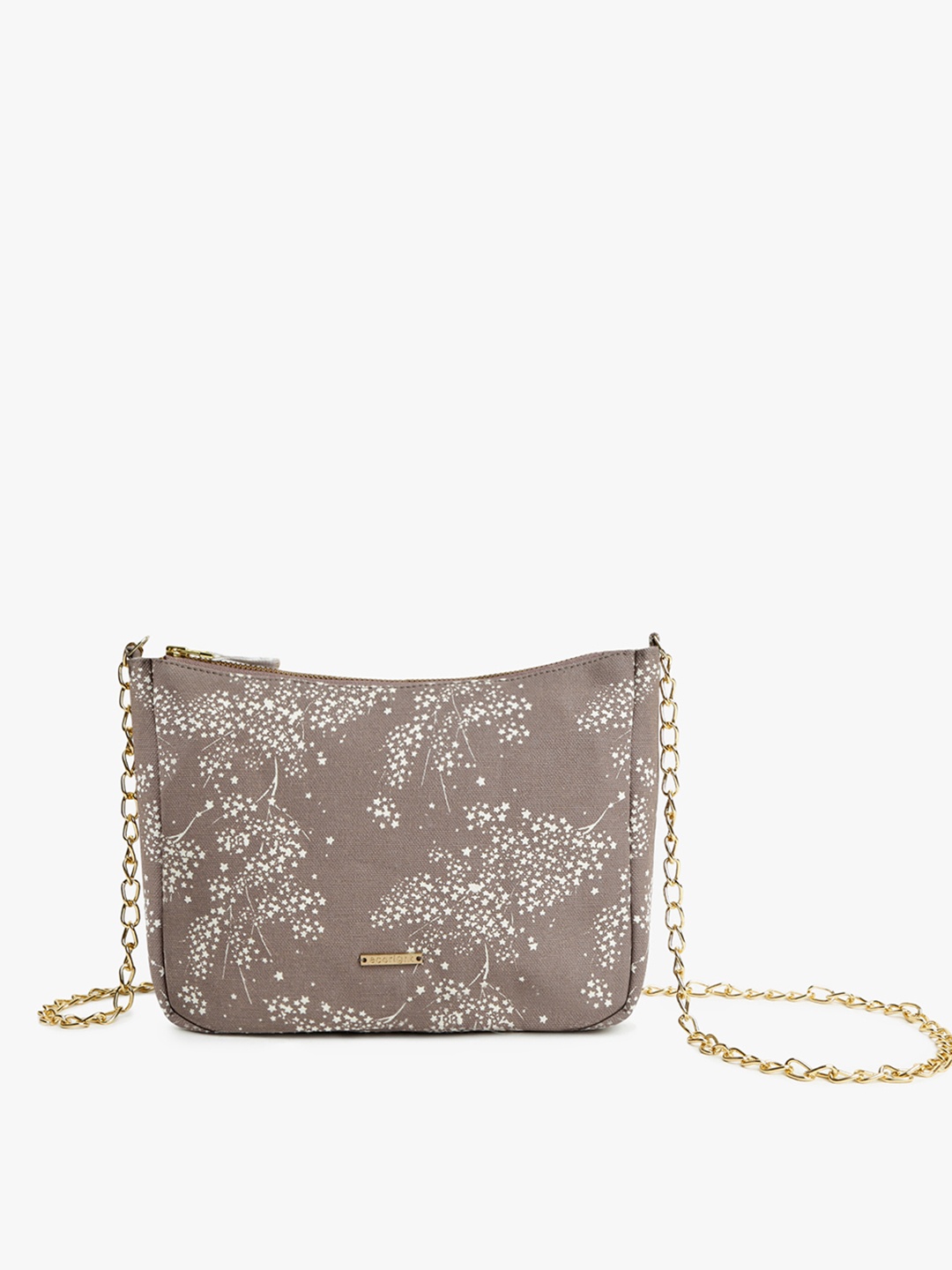 

EcoRight Floral Textured Structured Sling Bag, Brown