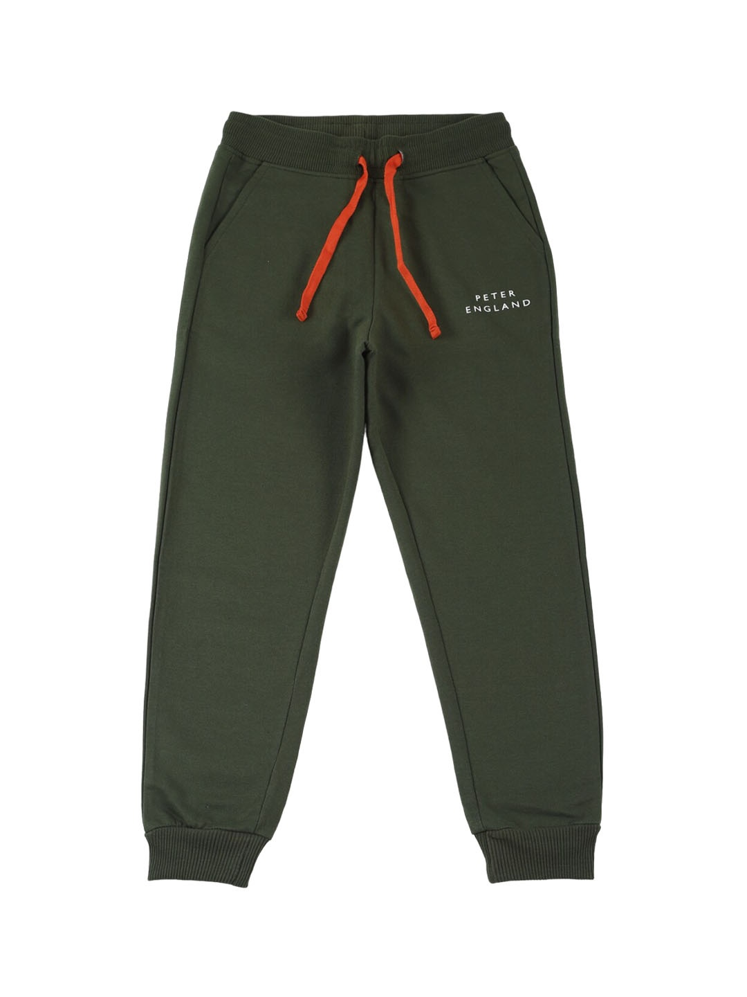 

Peter England Boys Regular Fit Cotton Joggers, Olive