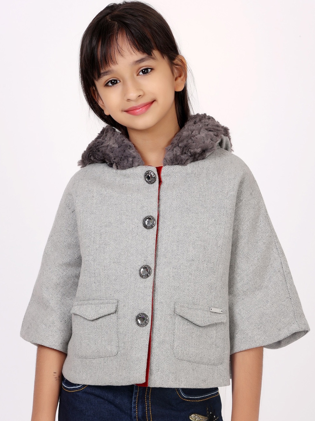 

One Friday Girls Tailored Jacket, Grey