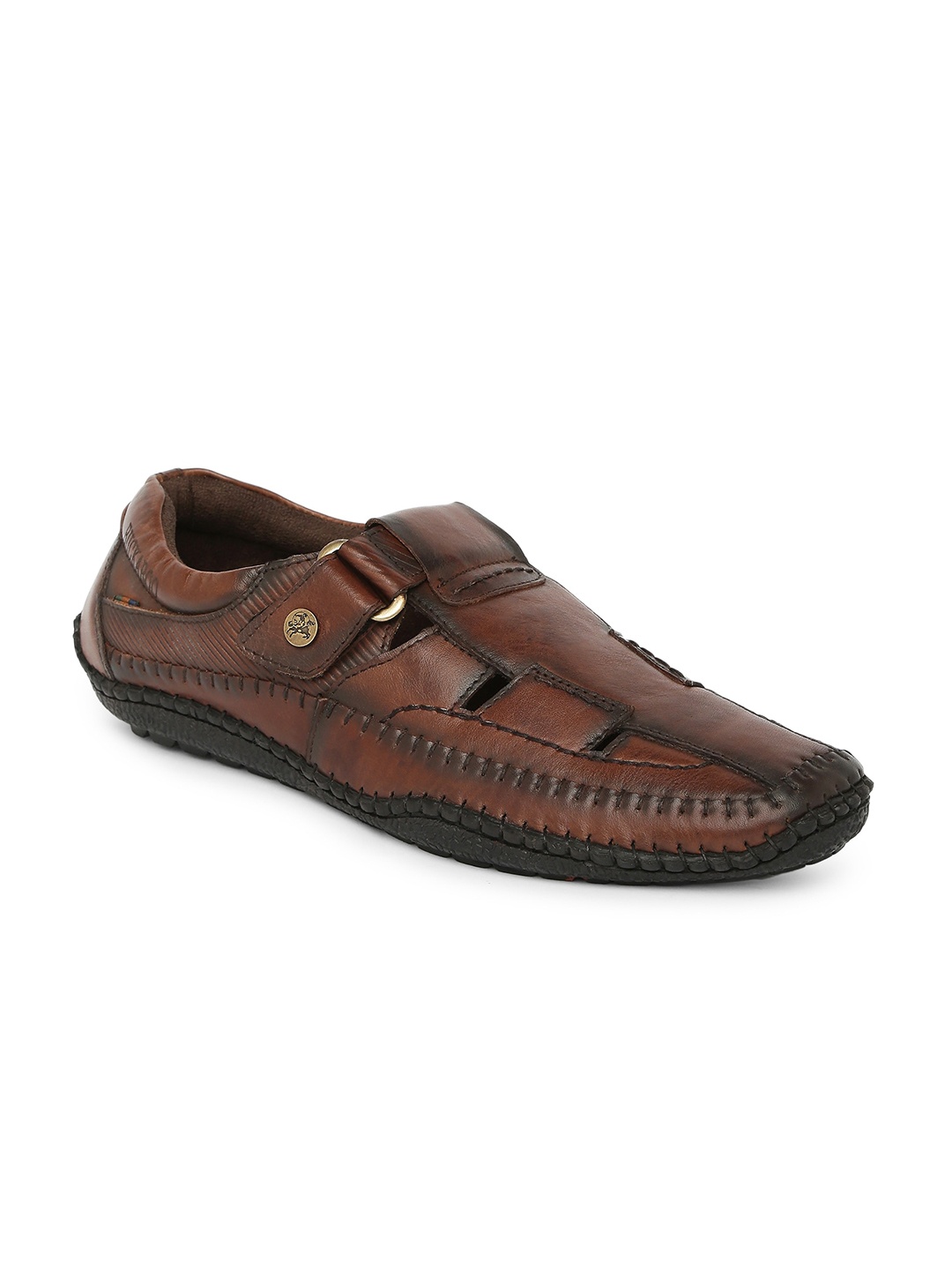 

Buckaroo Men Leather Shoe-Style Sandals, Brown