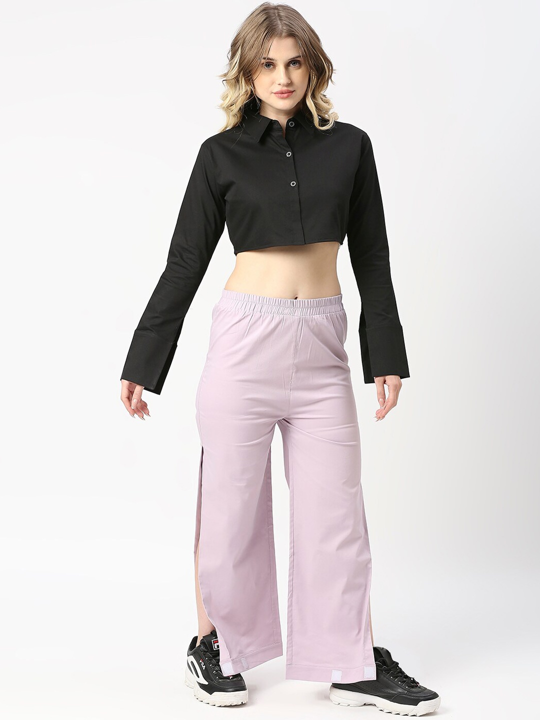 

Blamblack Women Cotton Blend Co-Ords, Black
