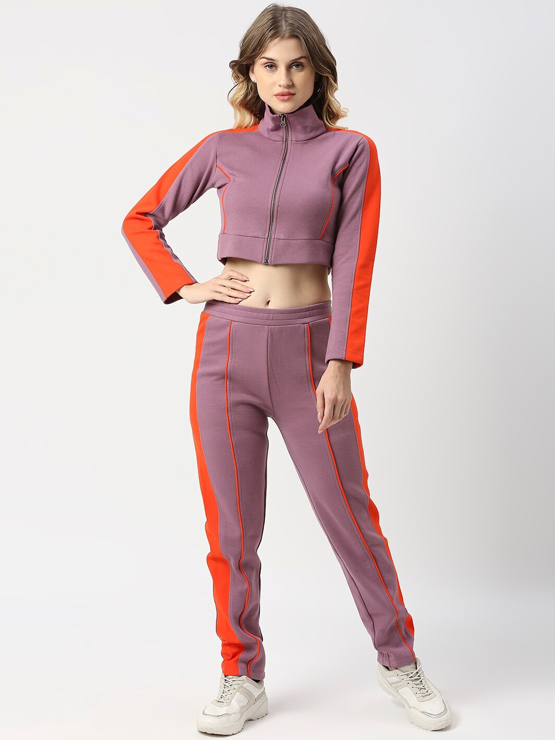 

Blamblack Women Sweatshirt with Joggers, Purple