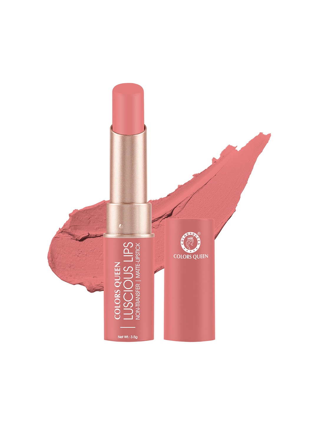 

Colors Queen Luscious Lips Non Transfer Matte Lipstick 3.5g - Reach High 22, Nude