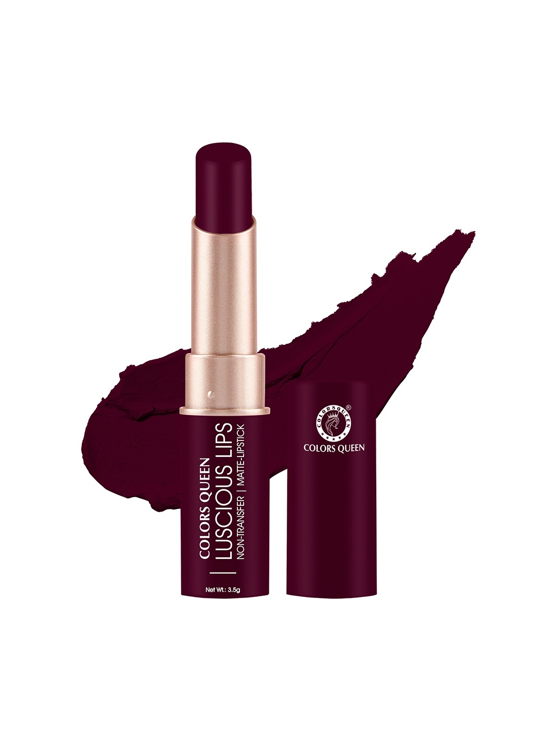 Colors Queen Luscious Lips Non Transfer Matte Lipstick 3.5g - Mild Wine 14, Purple
