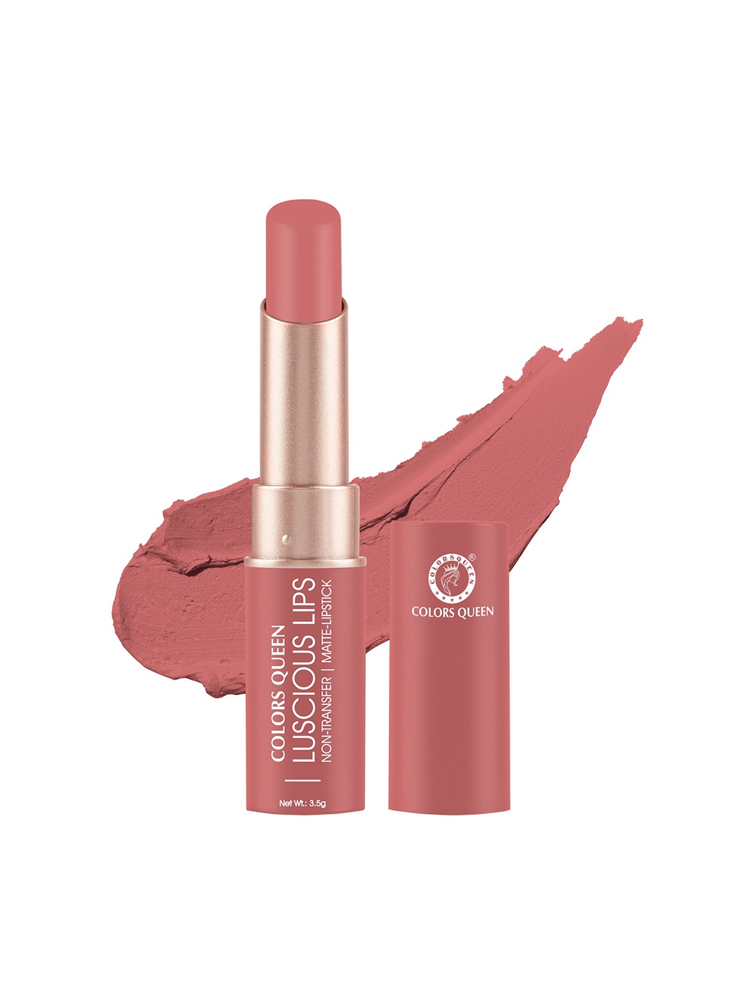 

Colors Queen Luscious Lips Non Transfer Matte Lipstick 3.5g - Gossip 20, Nude
