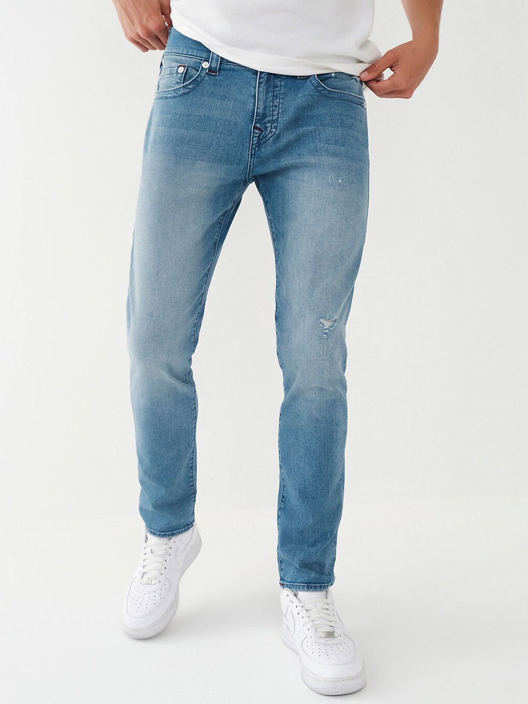 

True Religion Men SN Rocco Skinny Fit Cotton Light Fade Jeans, Blue
